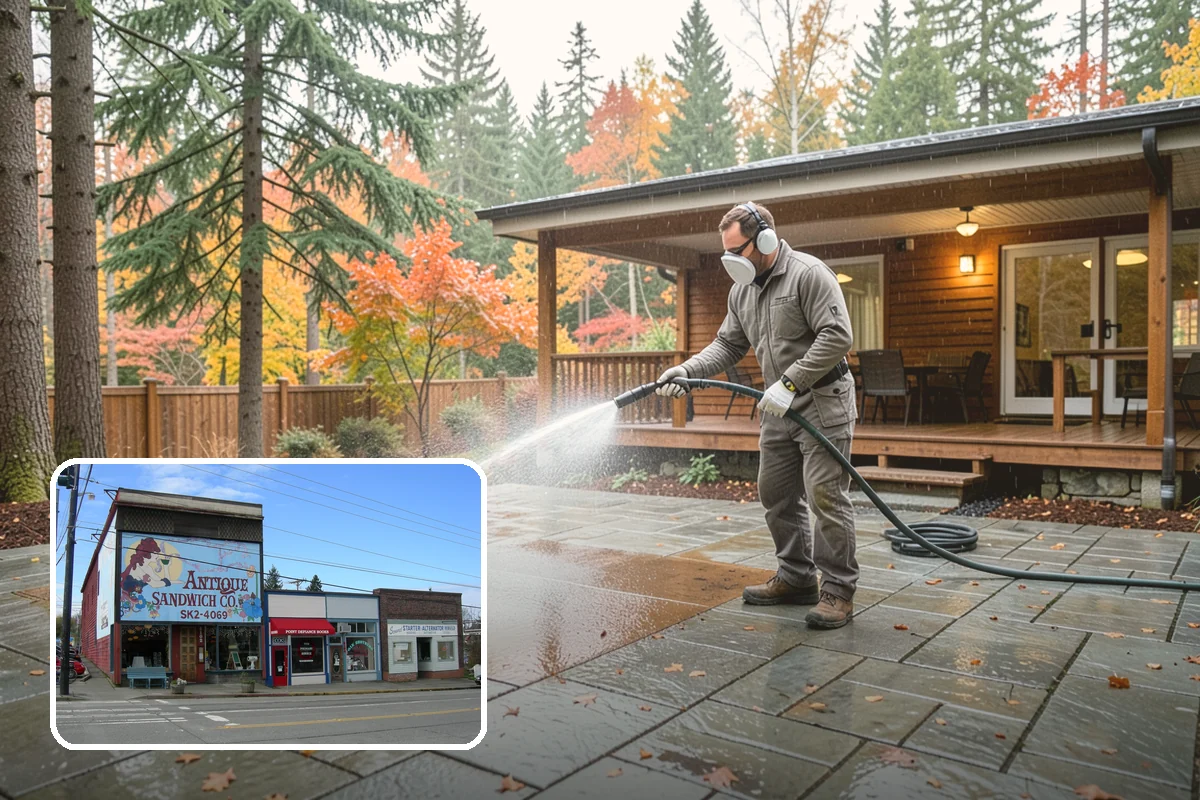 Oxidation Removal in Ruston, Pierce County, WA - Restores faded color to siding and gutters