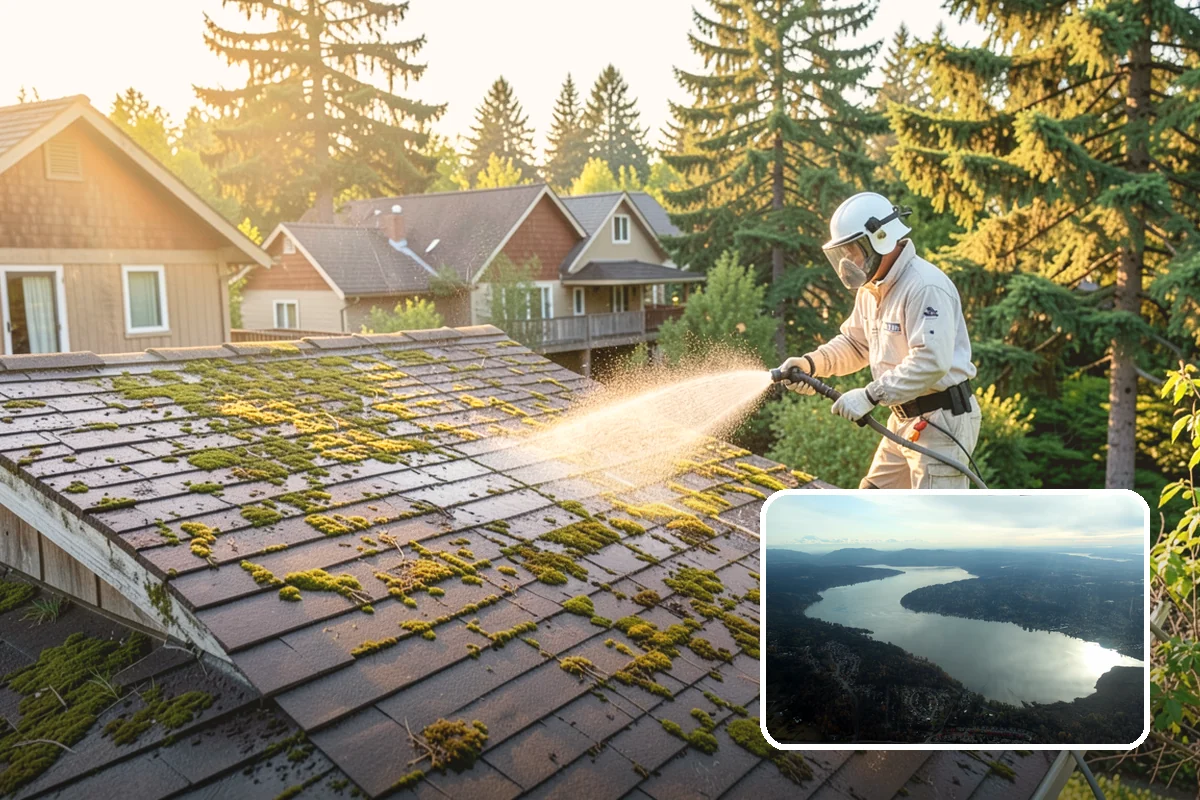 Oxidation Removal in Sammamish, King County, WA - Restores faded color to siding and gutters