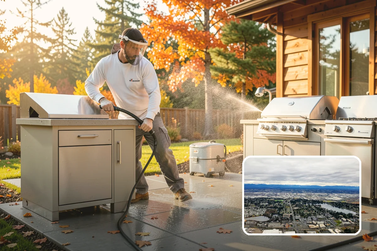 Oxidation Removal in SeaTac, King County, WA - Restores faded color to siding and gutters