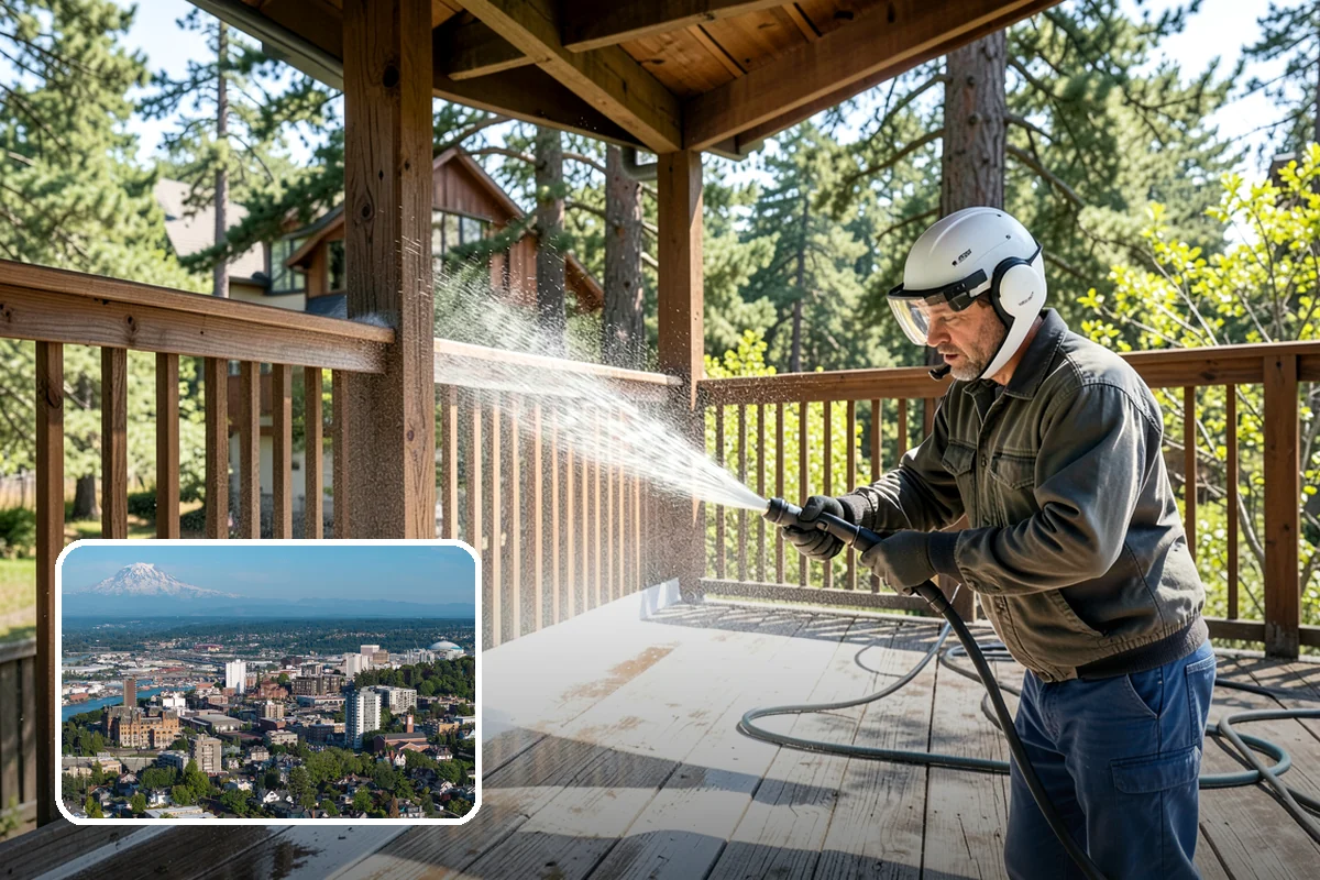 Oxidation Removal in Tacoma, Pierce County, WA - Restores faded color to siding and gutters