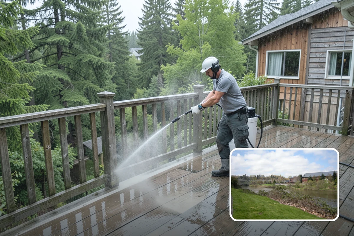 Oxidation Removal in Tukwila, King County, WA - Restores faded color to siding and gutters