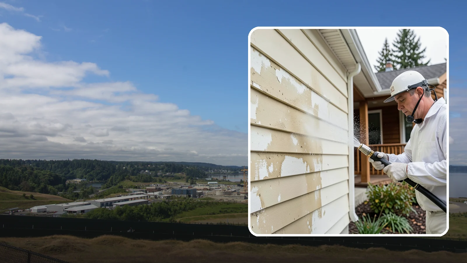 Oxidation Removal in University Place, Pierce County, WA - We strip chalky oxidation from Washington siding, gutters, and metal so surfaces regain their true color.