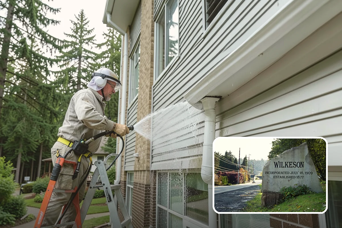 Oxidation Removal in Wilkeson, Pierce County, WA - Restores faded color to siding and gutters
