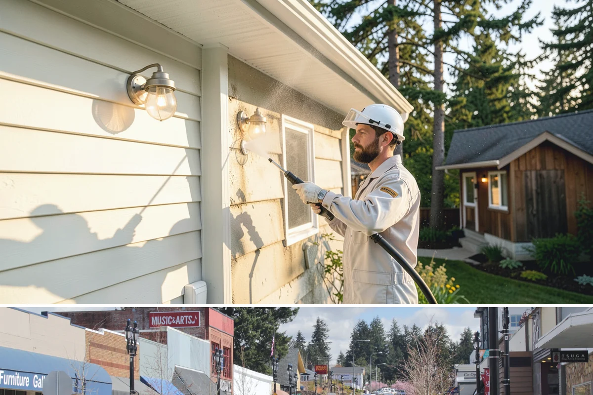 Paint Overspray Removal in Bothell, King County, WA - Overspray removal can happen year-round, though mild dry days make solvent work more predictable.