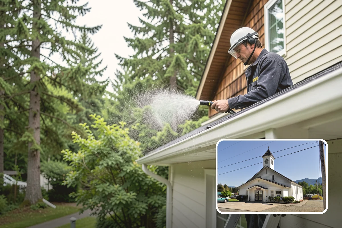 Paint Overspray Removal in Concrete, Skagit County, WA - Clears speckled overspray from glass and finishes