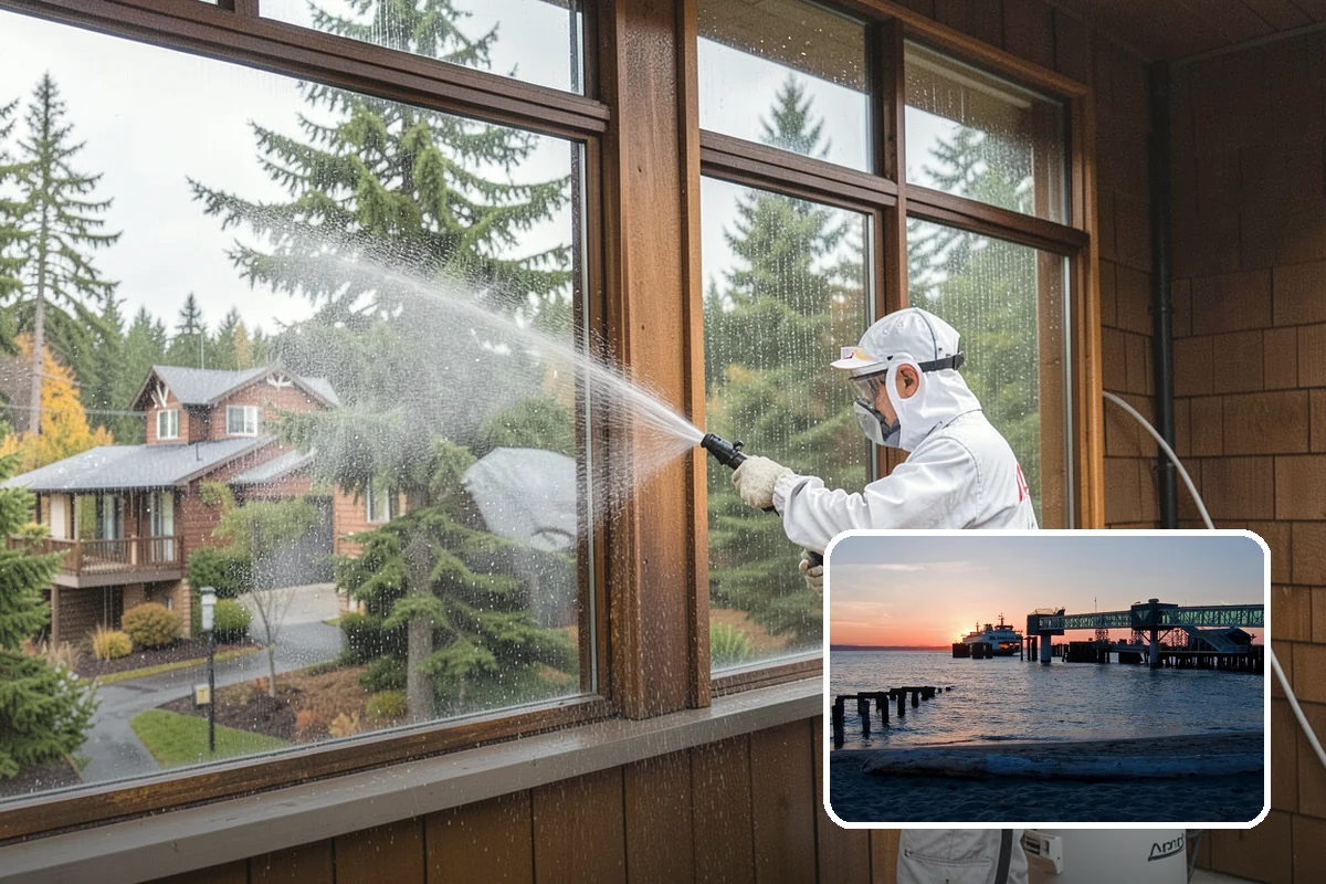 Paint Overspray Removal in Edmonds, Snohomish County, WA - Clears speckled overspray from glass and finishes