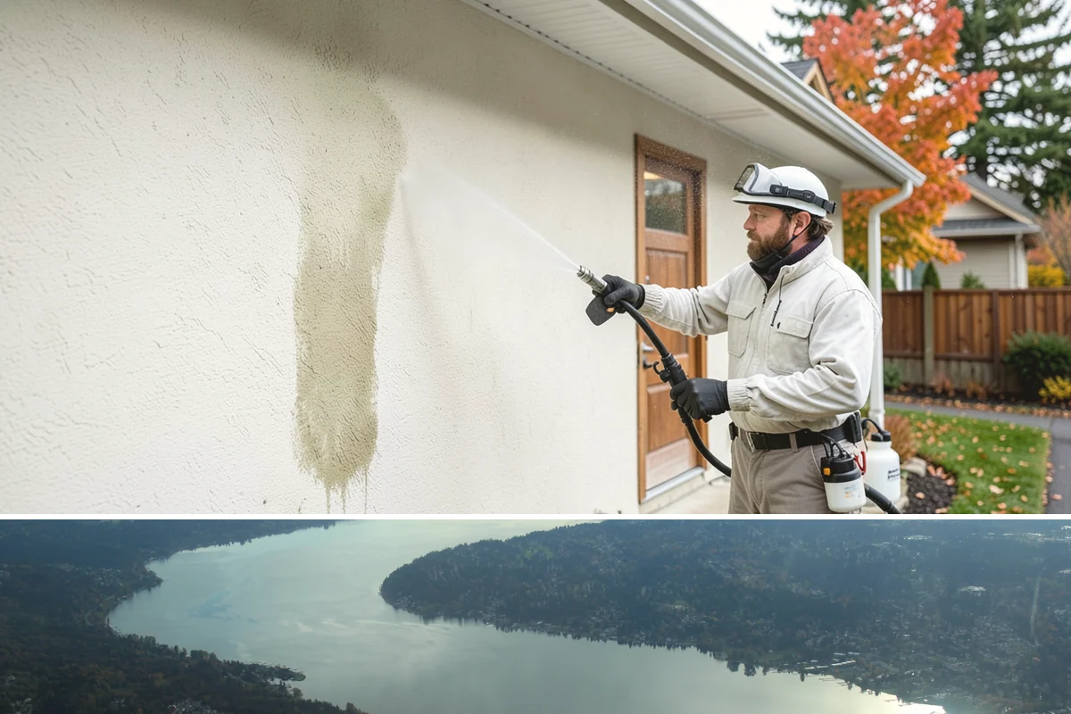 Paint Overspray Removal in Sammamish, King County, WA - Overspray removal can happen year-round, though mild dry days make solvent work more predictable.