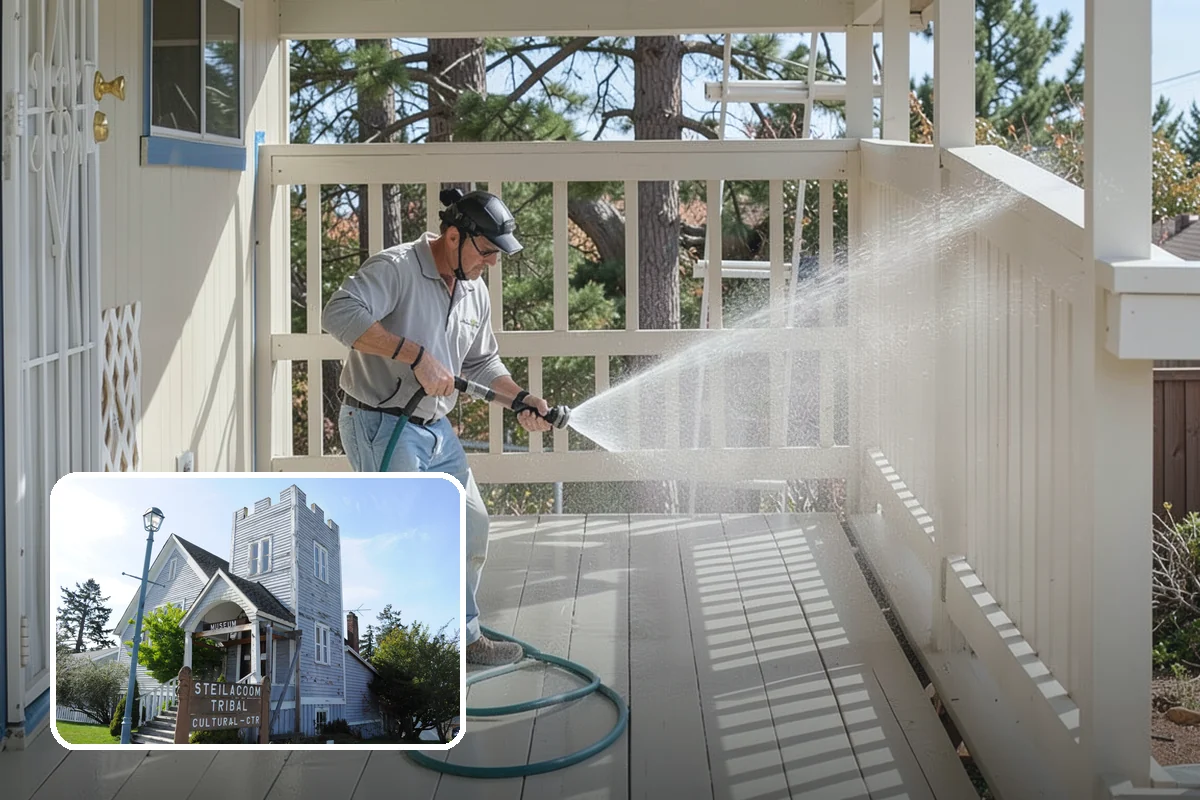 Paint Overspray Removal in Steilacoom, Pierce County, WA - Clears speckled overspray from glass and finishes