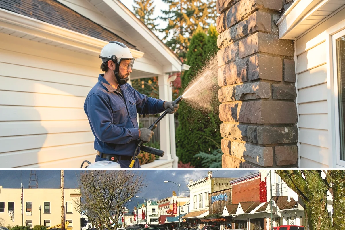 Painted Siding Cleaning in Arlington, Snohomish County, WA - The drier late-spring-to-fall window lets the paint dry cleanly and keeps future mildew slower to form.
