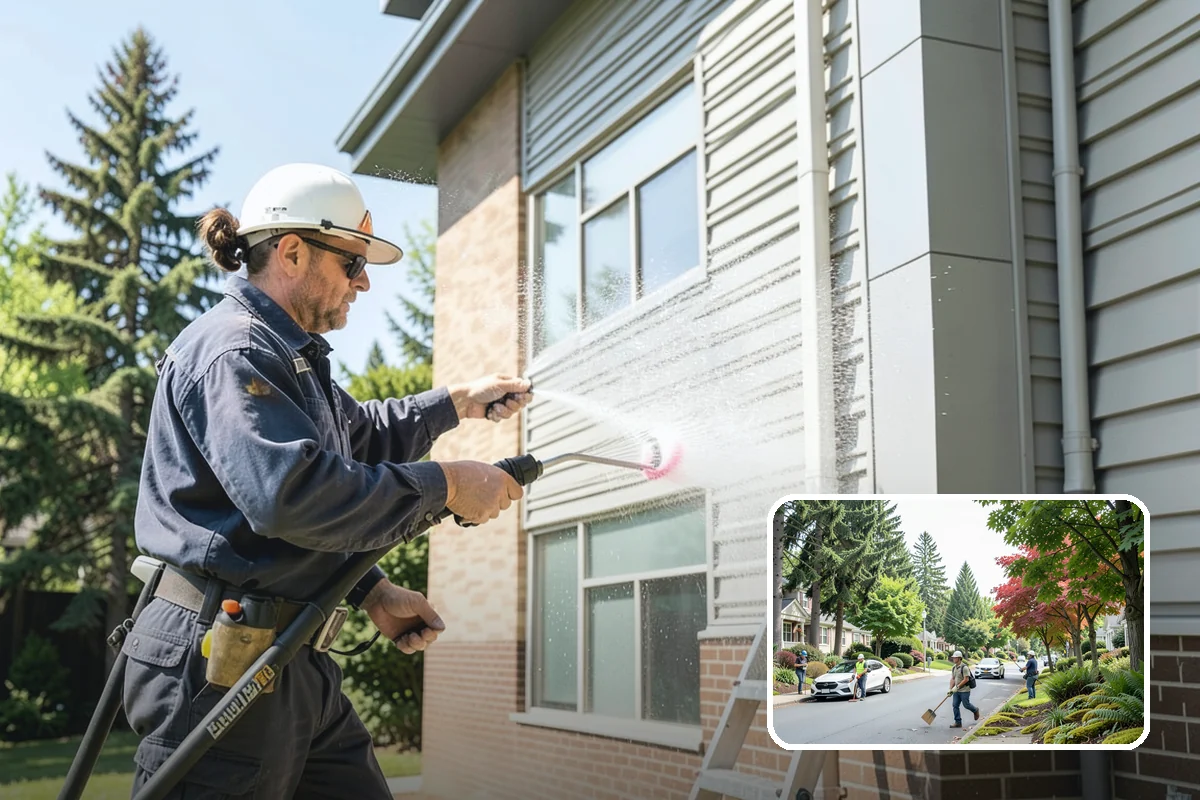 Painted Siding Cleaning in Beaux Arts Village, King County, WA - Preserves the paint film while cleaning