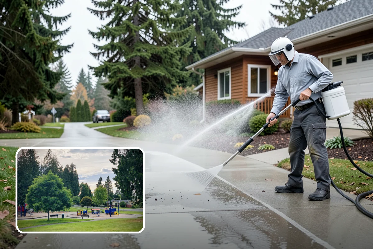 Painted Siding Cleaning in Bonney Lake, Pierce County, WA - Preserves the paint film while cleaning