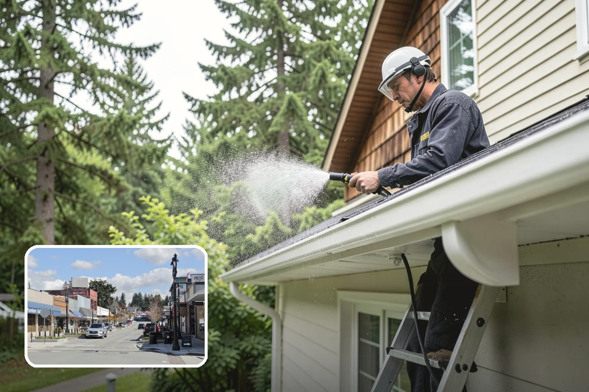 Painted Siding Cleaning in Bothell, King County, WA - Preserves the paint film while cleaning