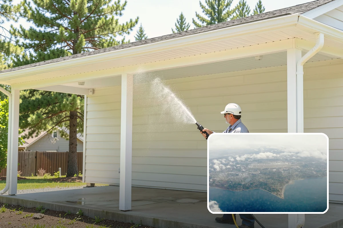 Painted Siding Cleaning in Burien, King County, WA - Preserves the paint film while cleaning