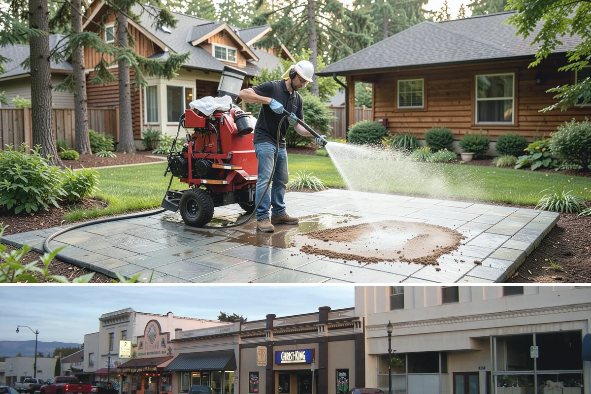 Painted Siding Cleaning in Burlington, Skagit County, WA - The drier late-spring-to-fall window lets the paint dry cleanly and keeps future mildew slower to form.
