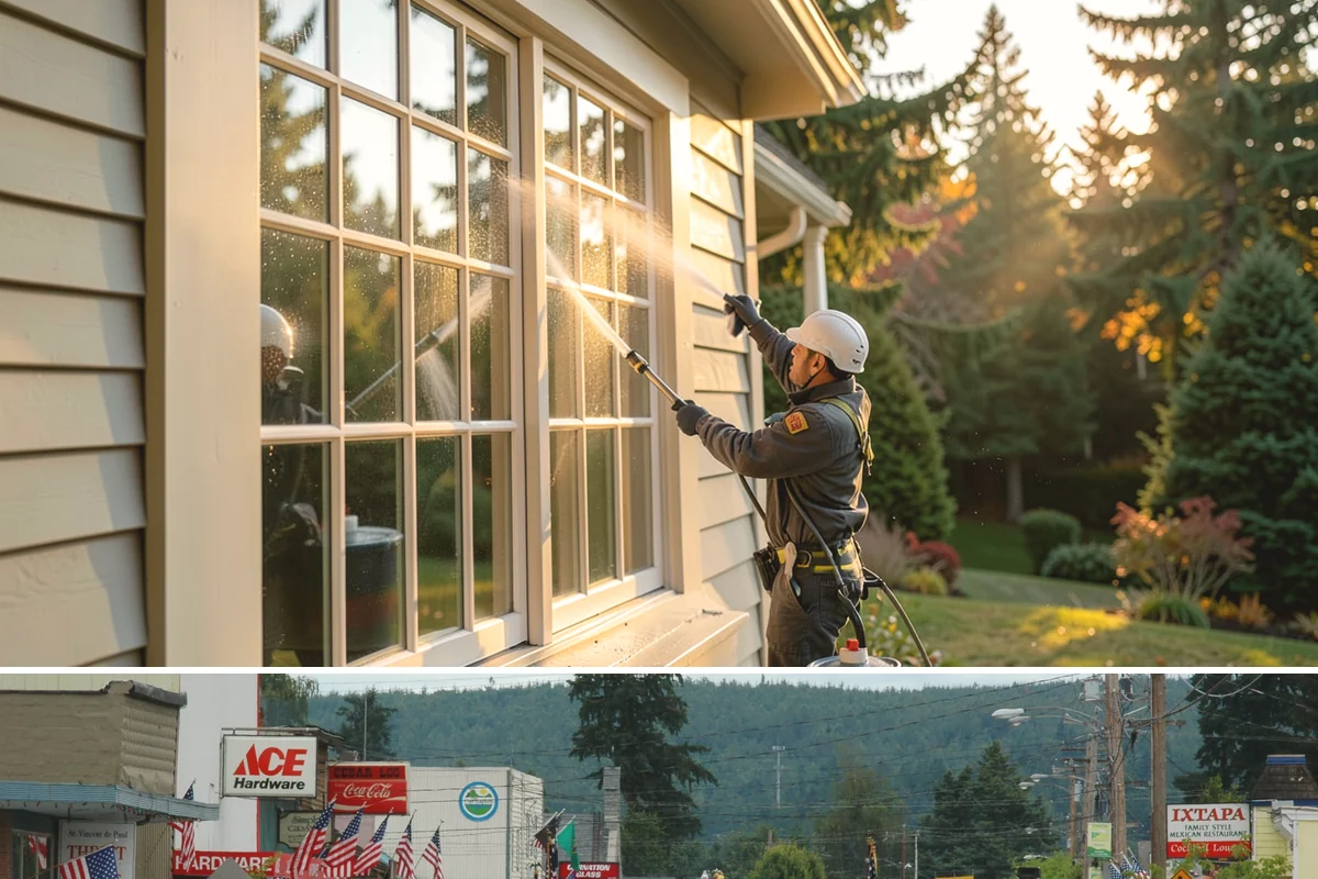 Painted Siding Cleaning in Carnation, King County, WA - The drier late-spring-to-fall window lets the paint dry cleanly and keeps future mildew slower to form.