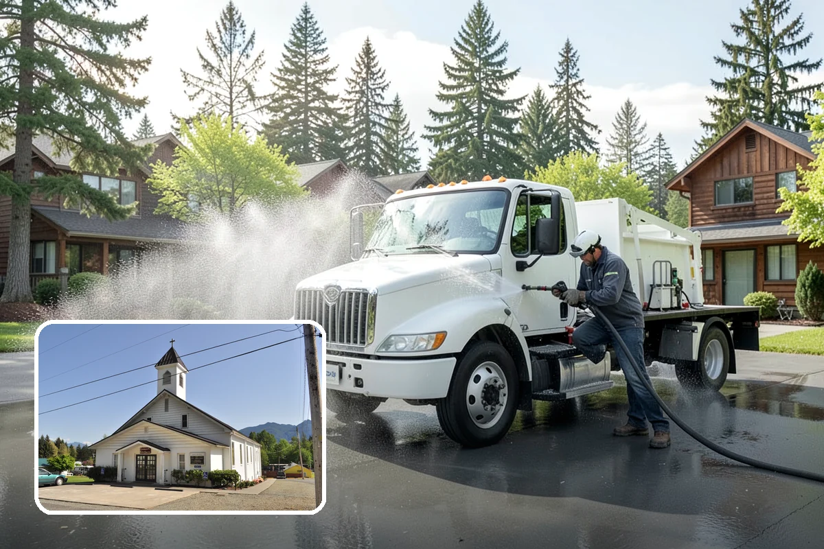 Painted Siding Cleaning in Concrete, Skagit County, WA - Preserves the paint film while cleaning