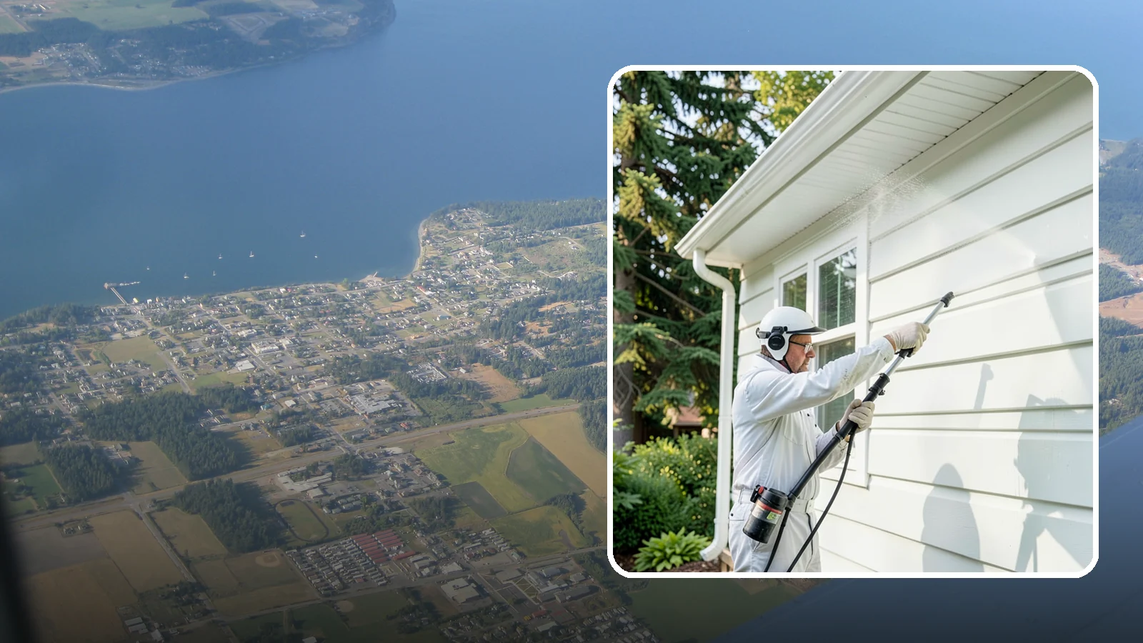 Painted Siding Cleaning in Coupeville, Island County, WA - Painted siding cleaning lifts grime and mildew while preserving the paint film, so your color stays bright instead of stripped.