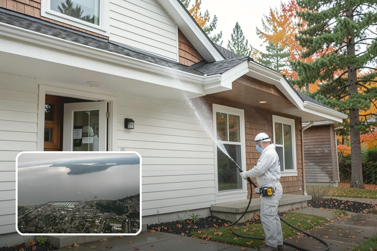 Painted Siding Cleaning in Des Moines, King County, WA - Preserves the paint film while cleaning