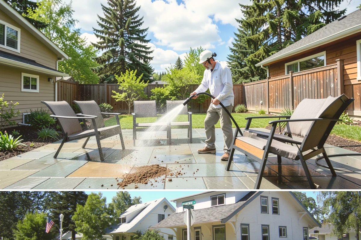 Painted Siding Cleaning in DuPont, Pierce County, WA - The drier late-spring-to-fall window lets the paint dry cleanly and keeps future mildew slower to form.