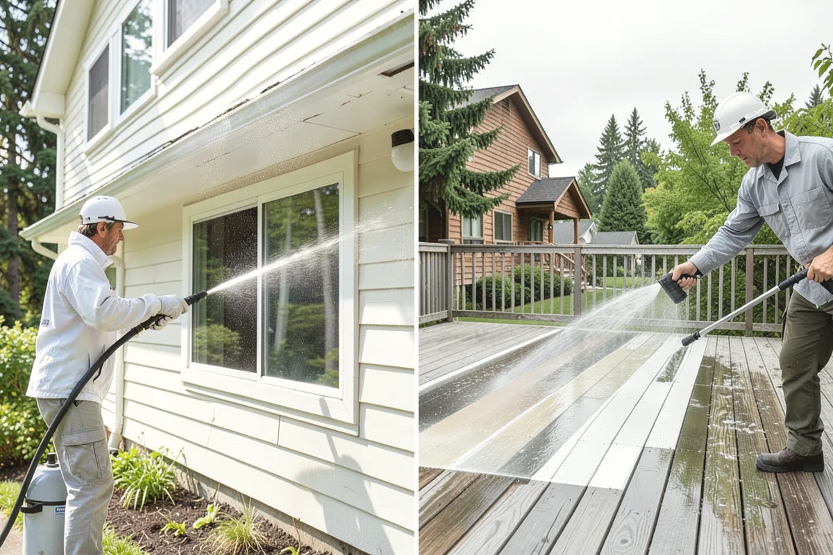 Painted Siding Cleaning in Edgewood, Pierce County, WA - Test the paint's condition and note any peeling