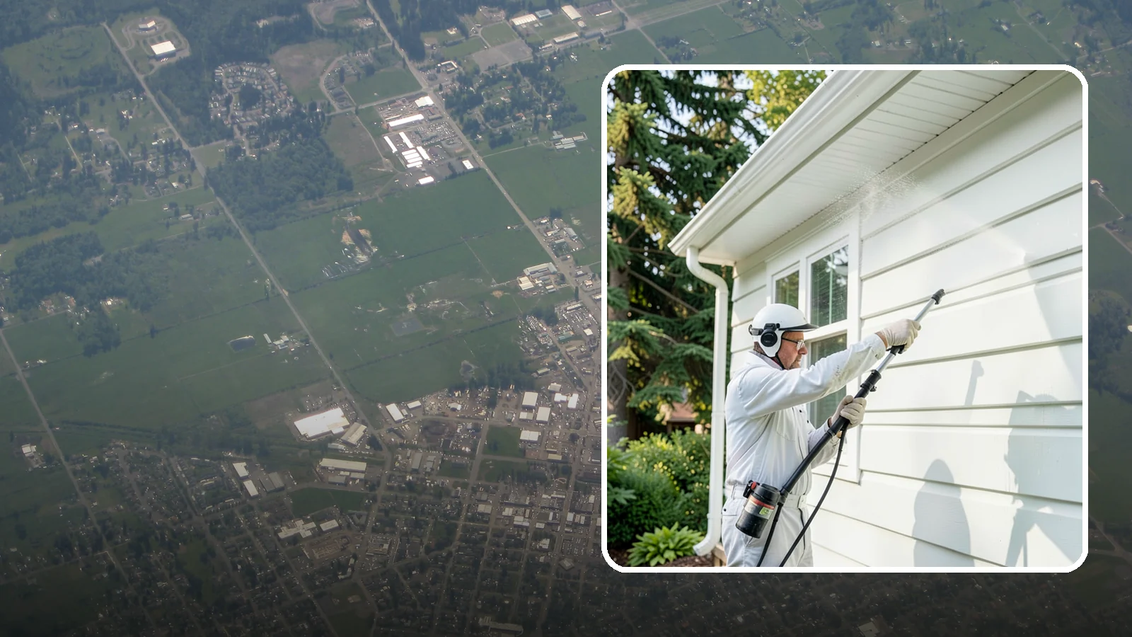 Painted Siding Cleaning in Enumclaw, King County, WA - Painted siding cleaning lifts grime and mildew while preserving the paint film, so your color stays bright instead of stripped.