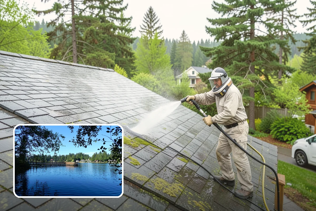 Painted Siding Cleaning in Federal Way, King County, WA - Preserves the paint film while cleaning