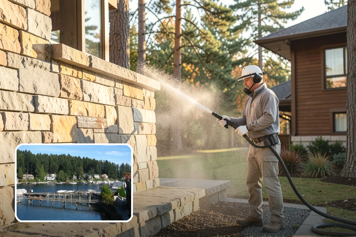Painted Siding Cleaning in Gig Harbor, Pierce County, WA - Preserves the paint film while cleaning