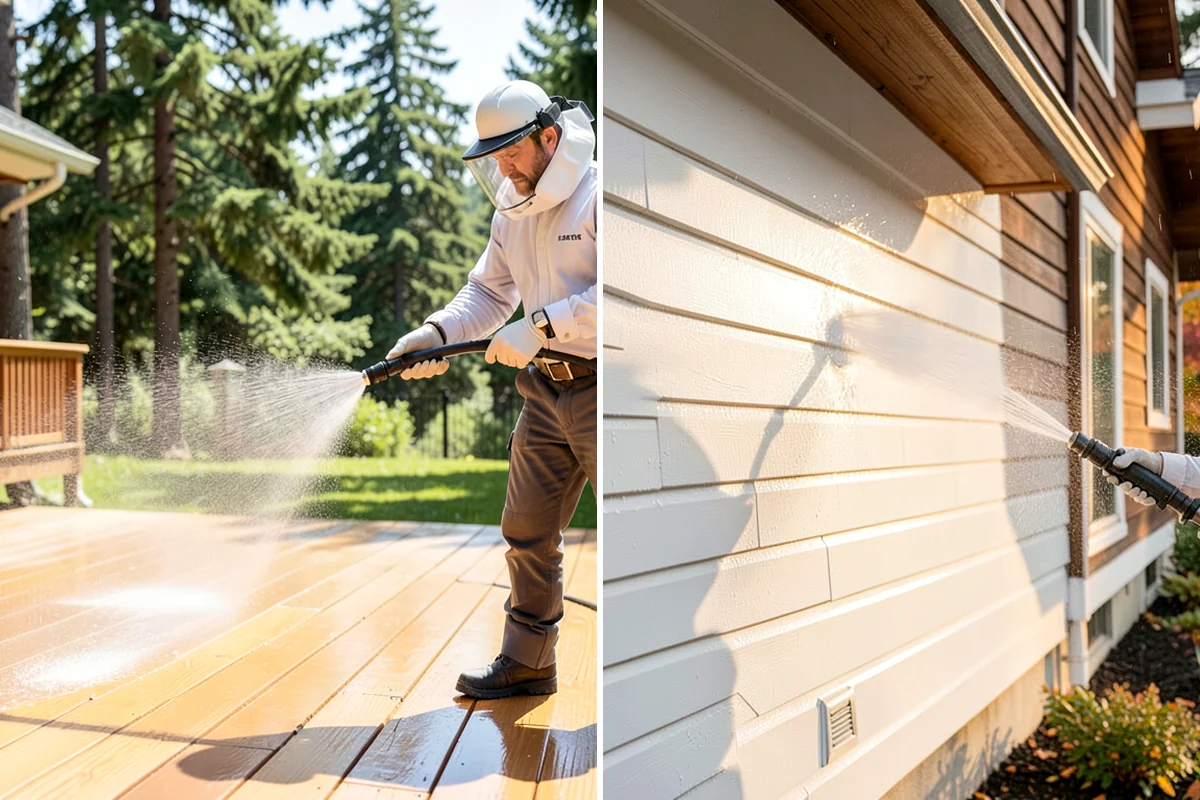 Painted Siding Cleaning in Gig Harbor, Pierce County, WA - Test the paint's condition and note any peeling