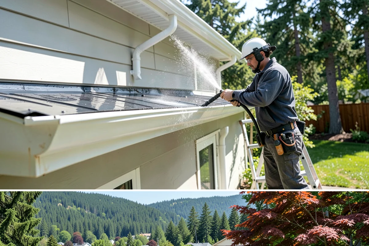 Painted Siding Cleaning in Index, Snohomish County, WA - The drier late-spring-to-fall window lets the paint dry cleanly and keeps future mildew slower to form.