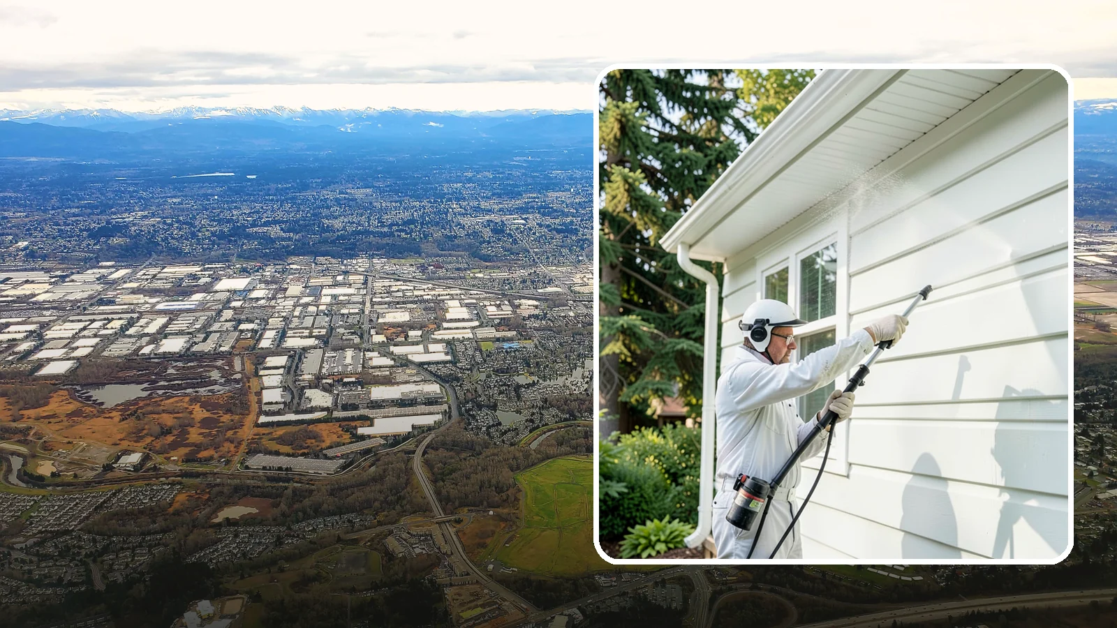 Painted Siding Cleaning in Kent, King County, WA - Painted siding cleaning lifts grime and mildew while preserving the paint film, so your color stays bright instead of stripped.