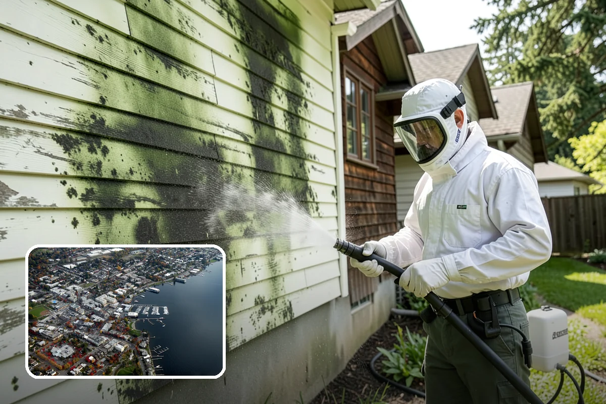 Painted Siding Cleaning in Kirkland, King County, WA - Preserves the paint film while cleaning