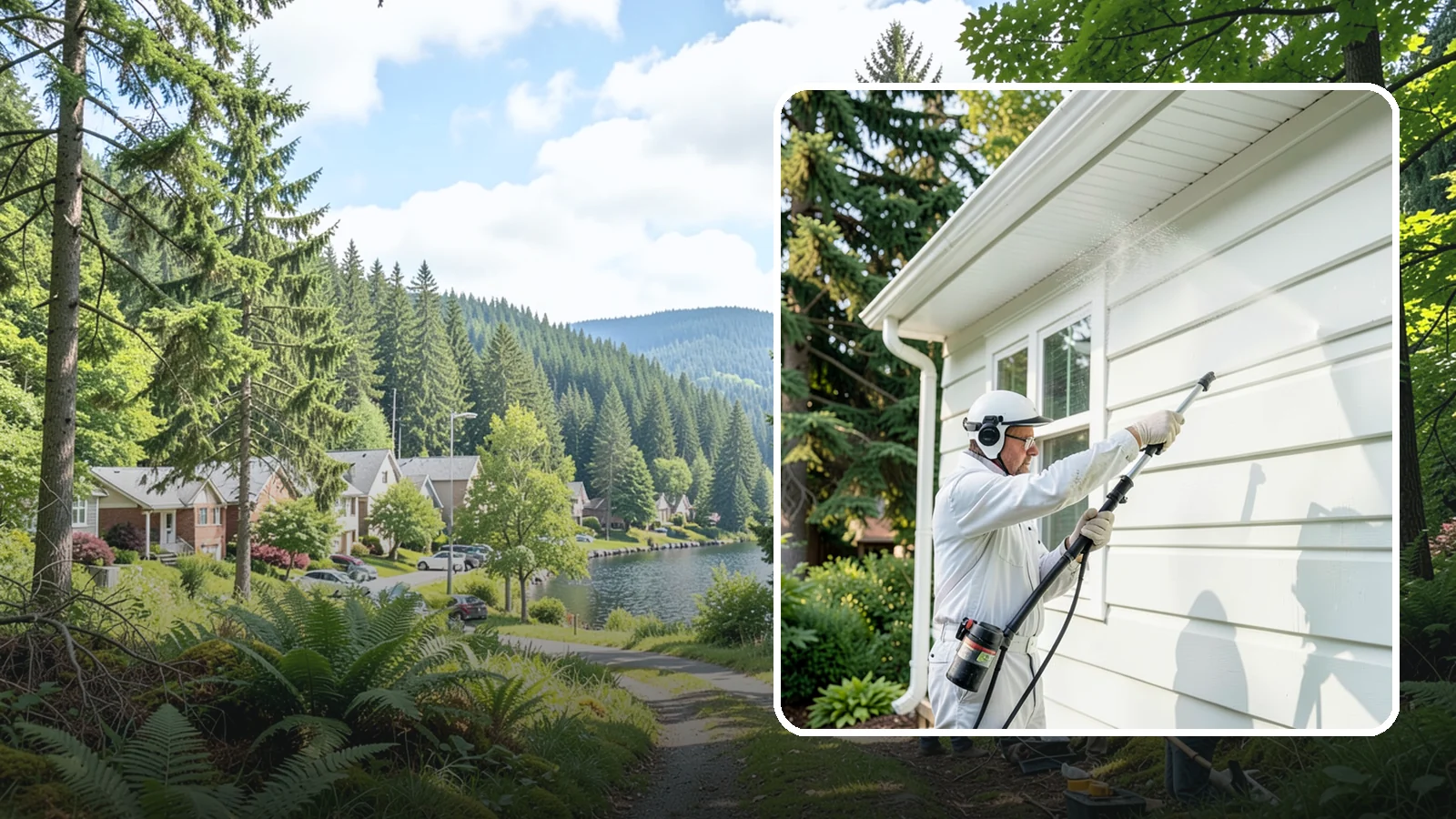Painted Siding Cleaning in Lake Forest Park, King County, WA - Painted siding cleaning lifts grime and mildew while preserving the paint film, so your color stays bright instead of stripped.