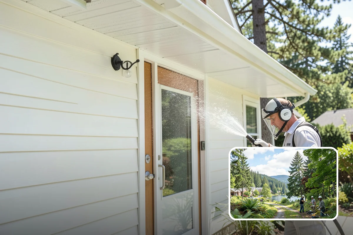 Painted Siding Cleaning in Lake Forest Park, King County, WA - Preserves the paint film while cleaning