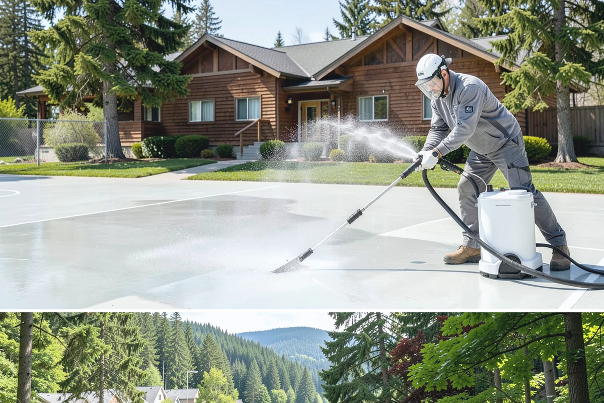 Painted Siding Cleaning in Lake Forest Park, King County, WA - The drier late-spring-to-fall window lets the paint dry cleanly and keeps future mildew slower to form.
