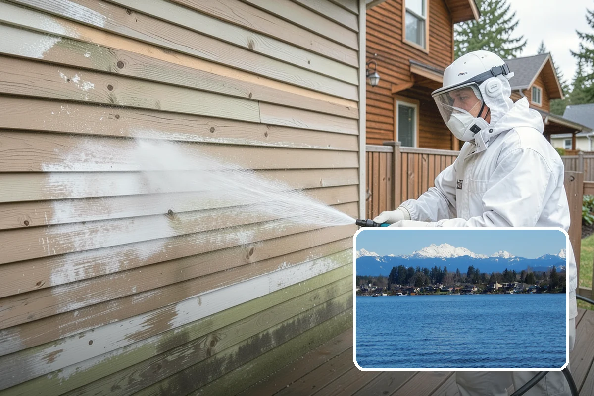 Painted Siding Cleaning in Lake Stevens, Snohomish County, WA - Preserves the paint film while cleaning
