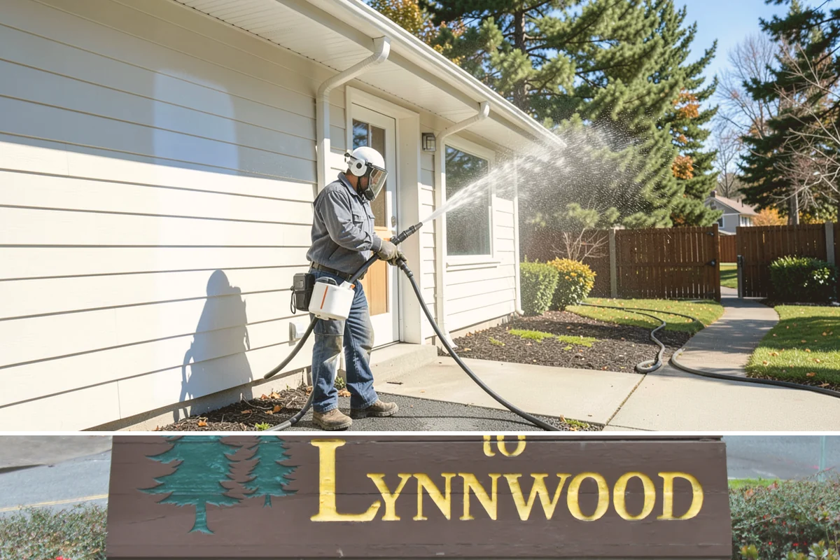 Painted Siding Cleaning in Lynnwood, Snohomish County, WA - The drier late-spring-to-fall window lets the paint dry cleanly and keeps future mildew slower to form.