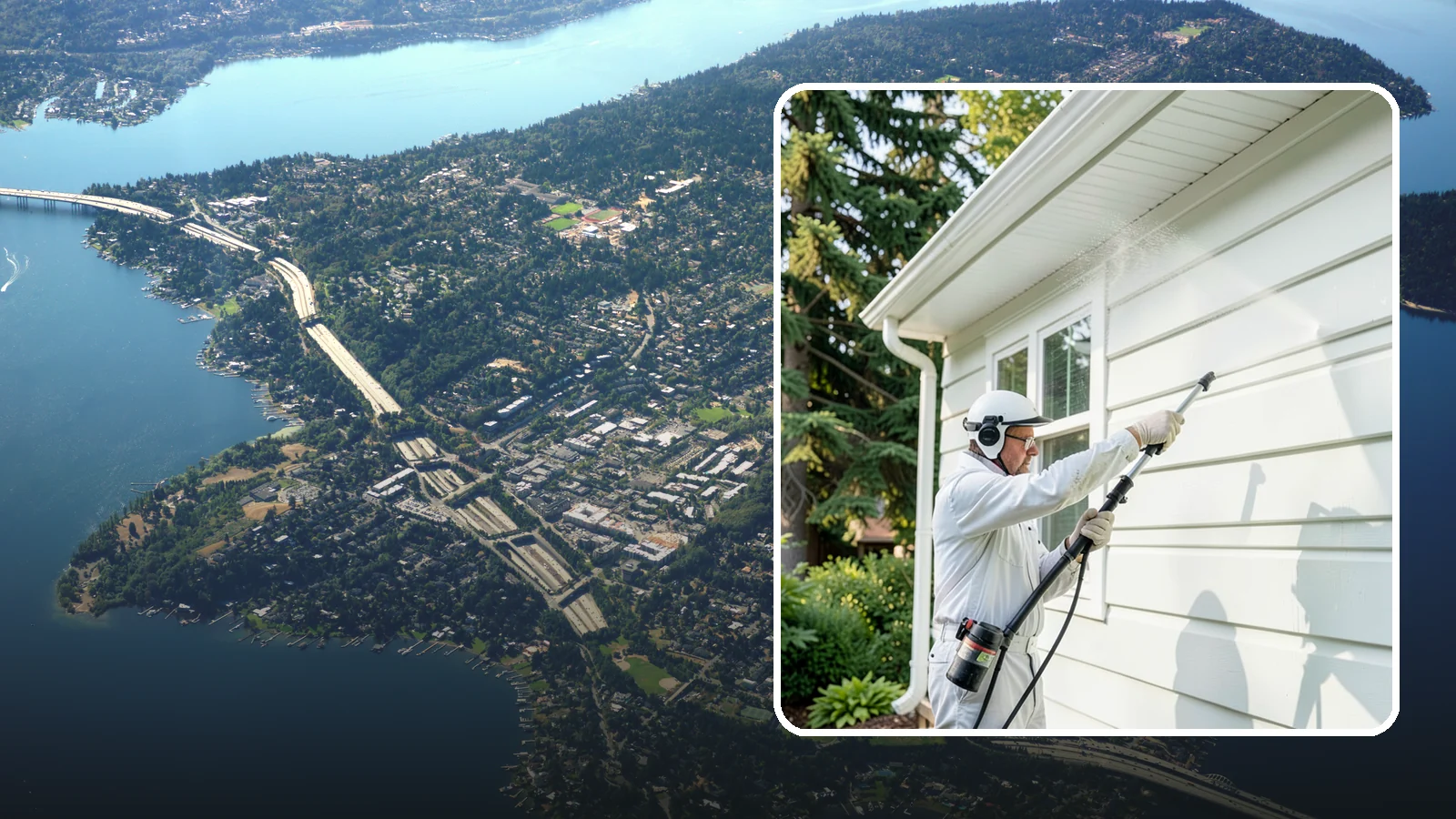Painted Siding Cleaning in Mercer Island, King County, WA - Painted siding cleaning lifts grime and mildew while preserving the paint film, so your color stays bright instead of stripped.