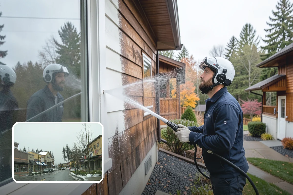 Painted Siding Cleaning in Mill Creek, Snohomish County, WA - Preserves the paint film while cleaning