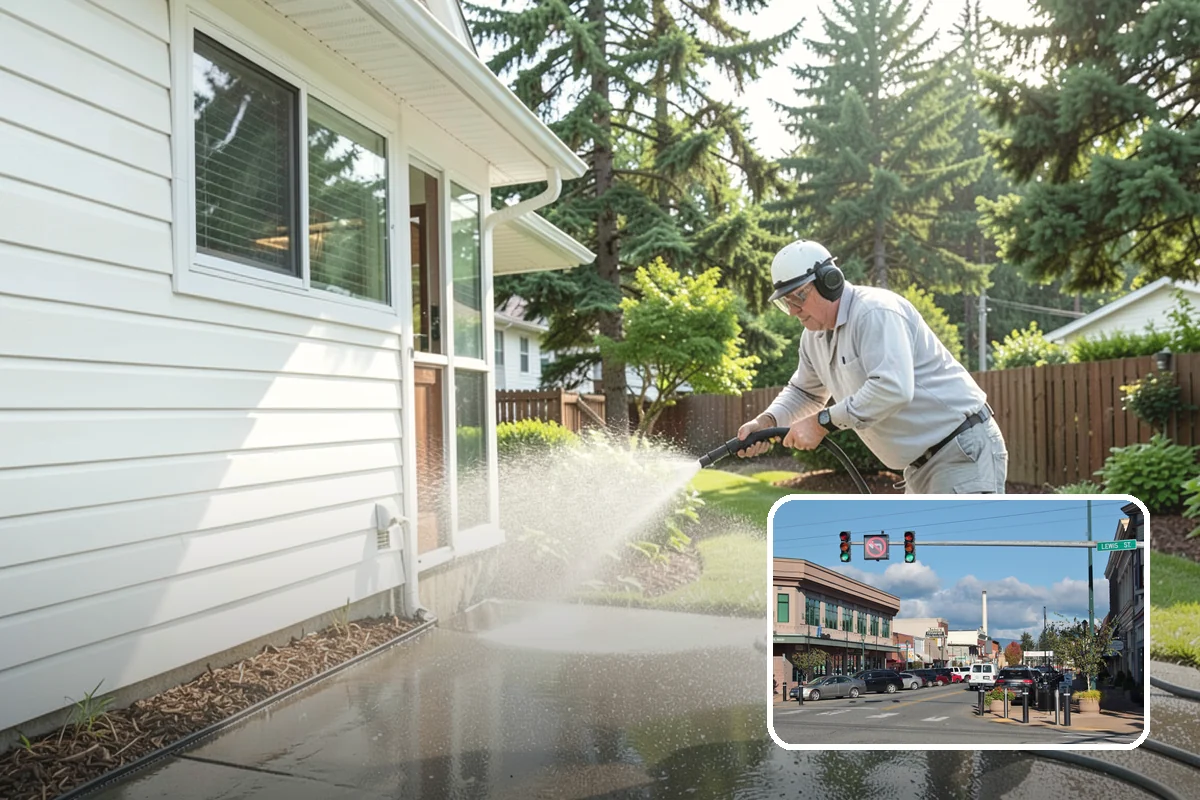 Painted Siding Cleaning in Monroe, Snohomish County, WA - Preserves the paint film while cleaning