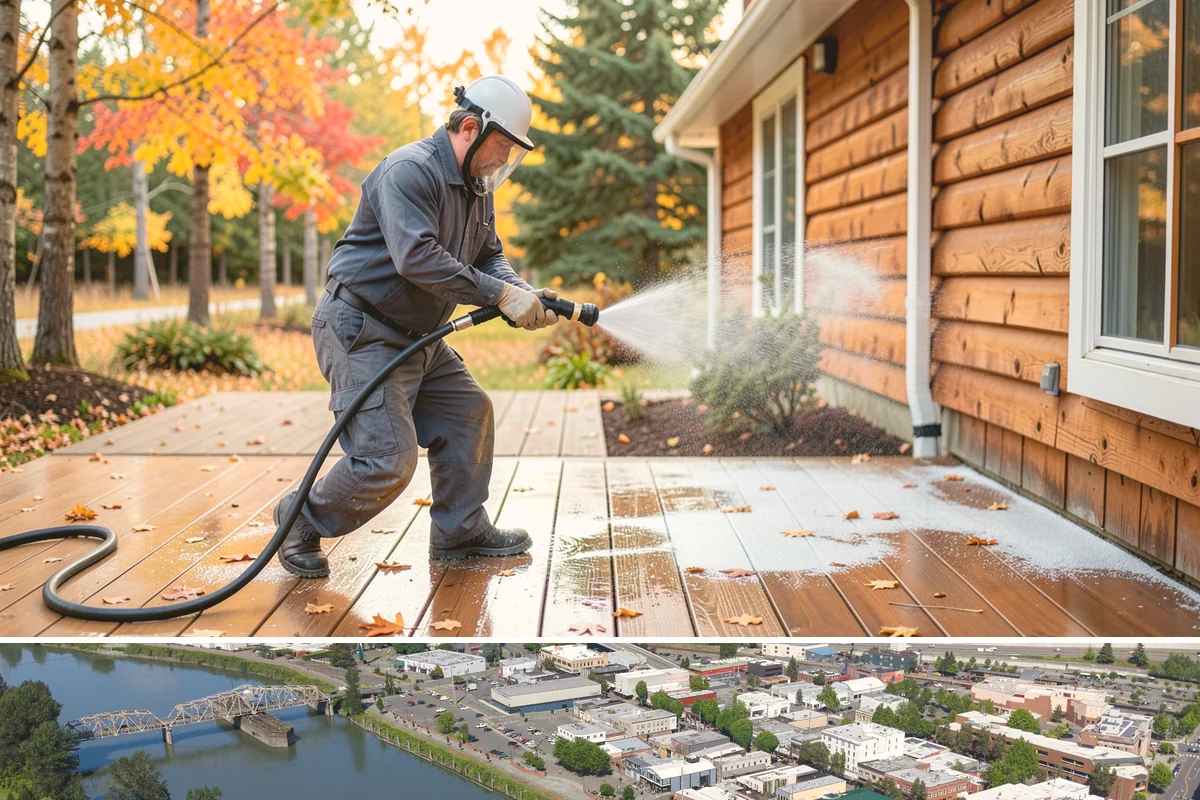 Painted Siding Cleaning in Mount Vernon, Skagit County, WA - The drier late-spring-to-fall window lets the paint dry cleanly and keeps future mildew slower to form.