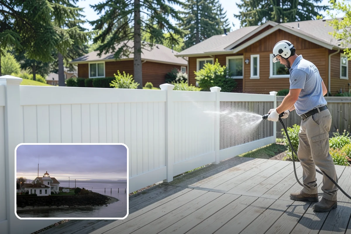 Painted Siding Cleaning in Mukilteo, Snohomish County, WA - Preserves the paint film while cleaning