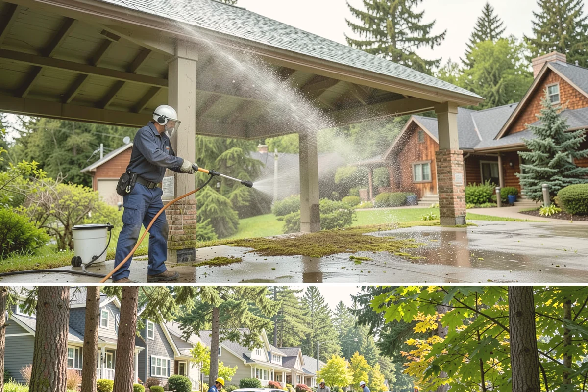 Painted Siding Cleaning in Normandy Park, King County, WA - The drier late-spring-to-fall window lets the paint dry cleanly and keeps future mildew slower to form.