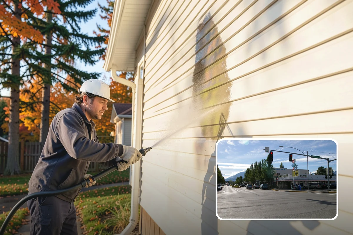 Painted Siding Cleaning in North Bend, King County, WA - Preserves the paint film while cleaning