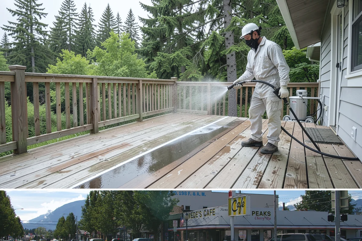 Painted Siding Cleaning in North Bend, King County, WA - The drier late-spring-to-fall window lets the paint dry cleanly and keeps future mildew slower to form.