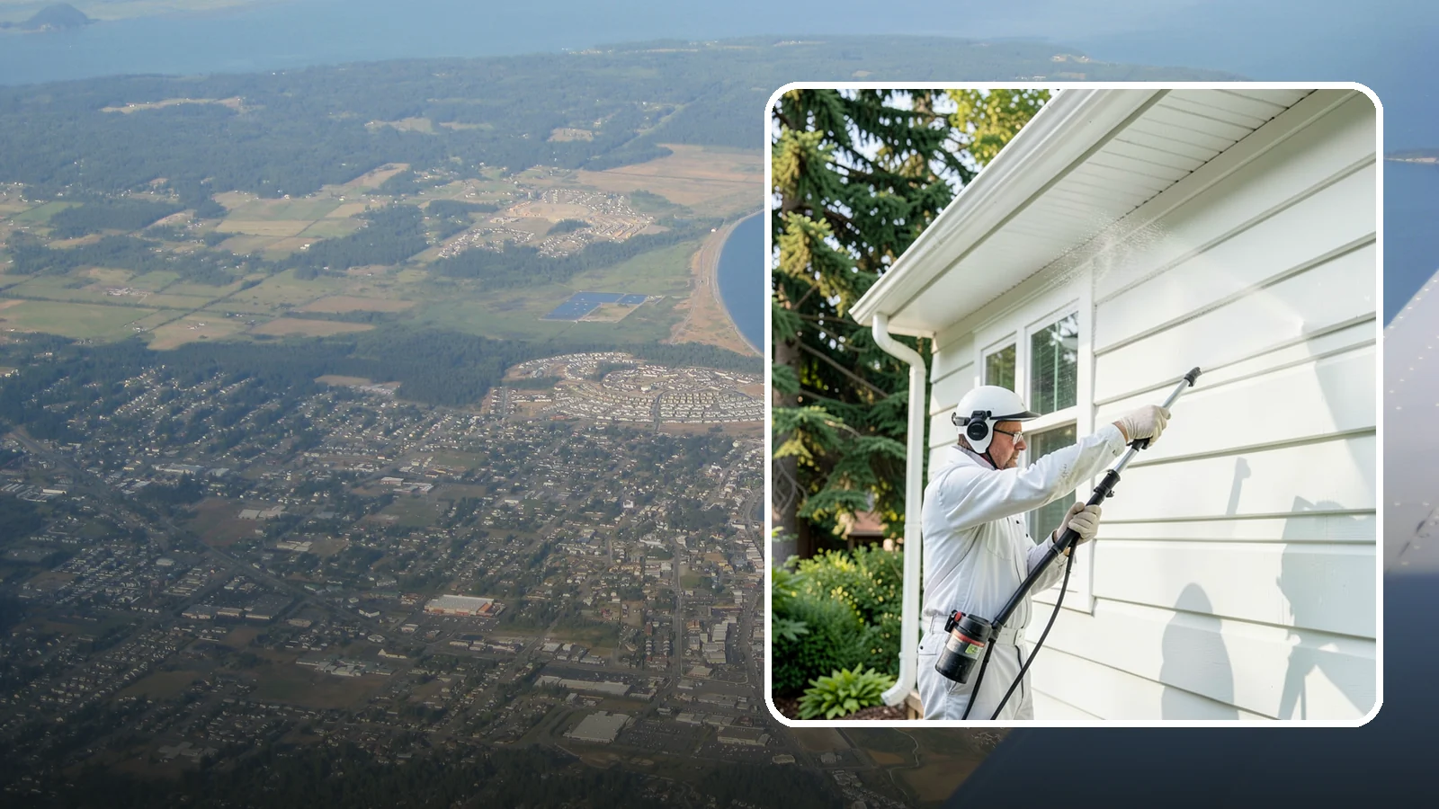 Painted Siding Cleaning in Oak Harbor, Island County, WA - Painted siding cleaning lifts grime and mildew while preserving the paint film, so your color stays bright instead of stripped.