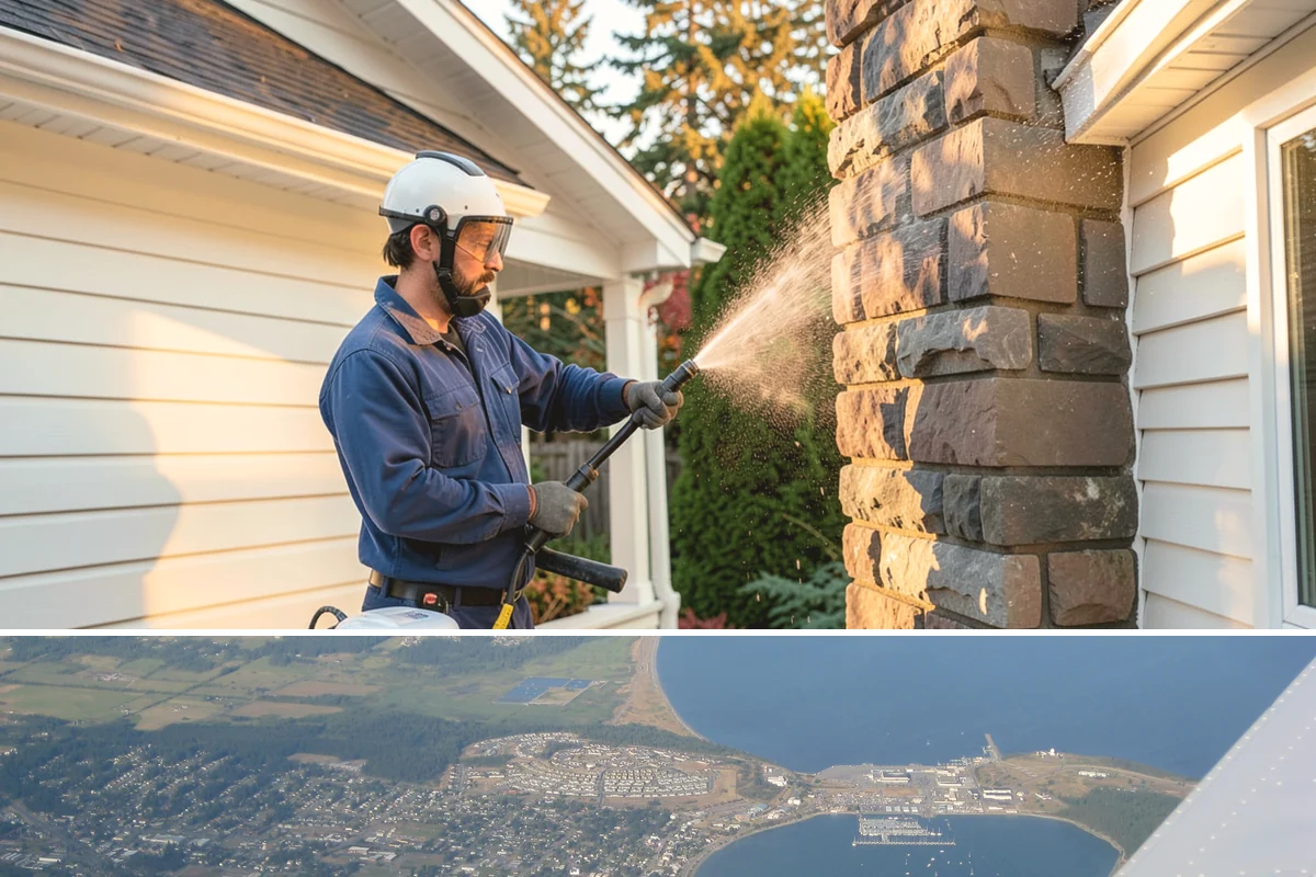 Painted Siding Cleaning in Oak Harbor, Island County, WA - The drier late-spring-to-fall window lets the paint dry cleanly and keeps future mildew slower to form.