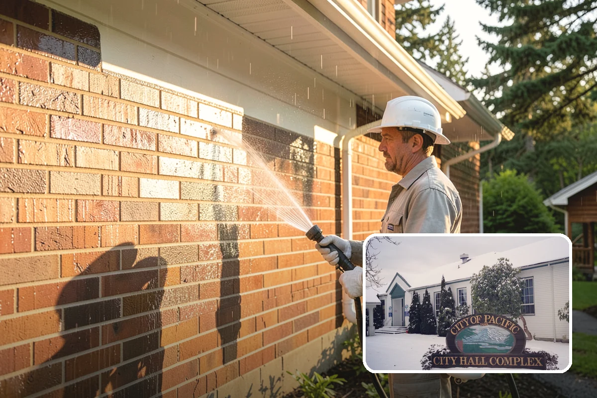 Painted Siding Cleaning in Pacific, King County, WA - Preserves the paint film while cleaning
