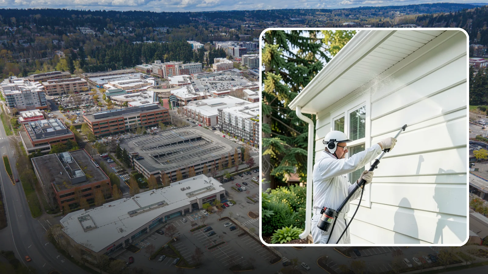 Painted Siding Cleaning in Redmond, King County, WA - Painted siding cleaning lifts grime and mildew while preserving the paint film, so your color stays bright instead of stripped.