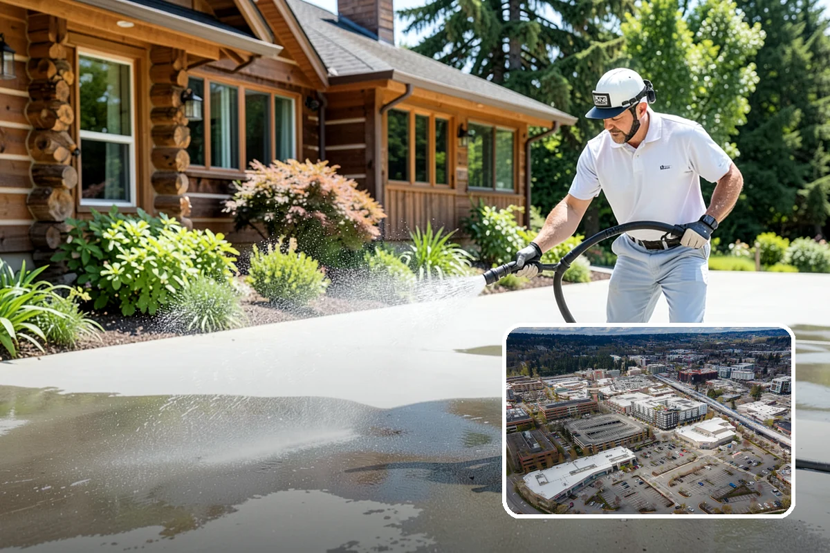 Painted Siding Cleaning in Redmond, King County, WA - Preserves the paint film while cleaning
