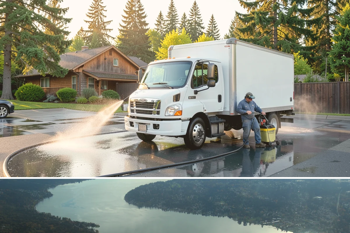 Painted Siding Cleaning in Sammamish, King County, WA - The drier late-spring-to-fall window lets the paint dry cleanly and keeps future mildew slower to form.
